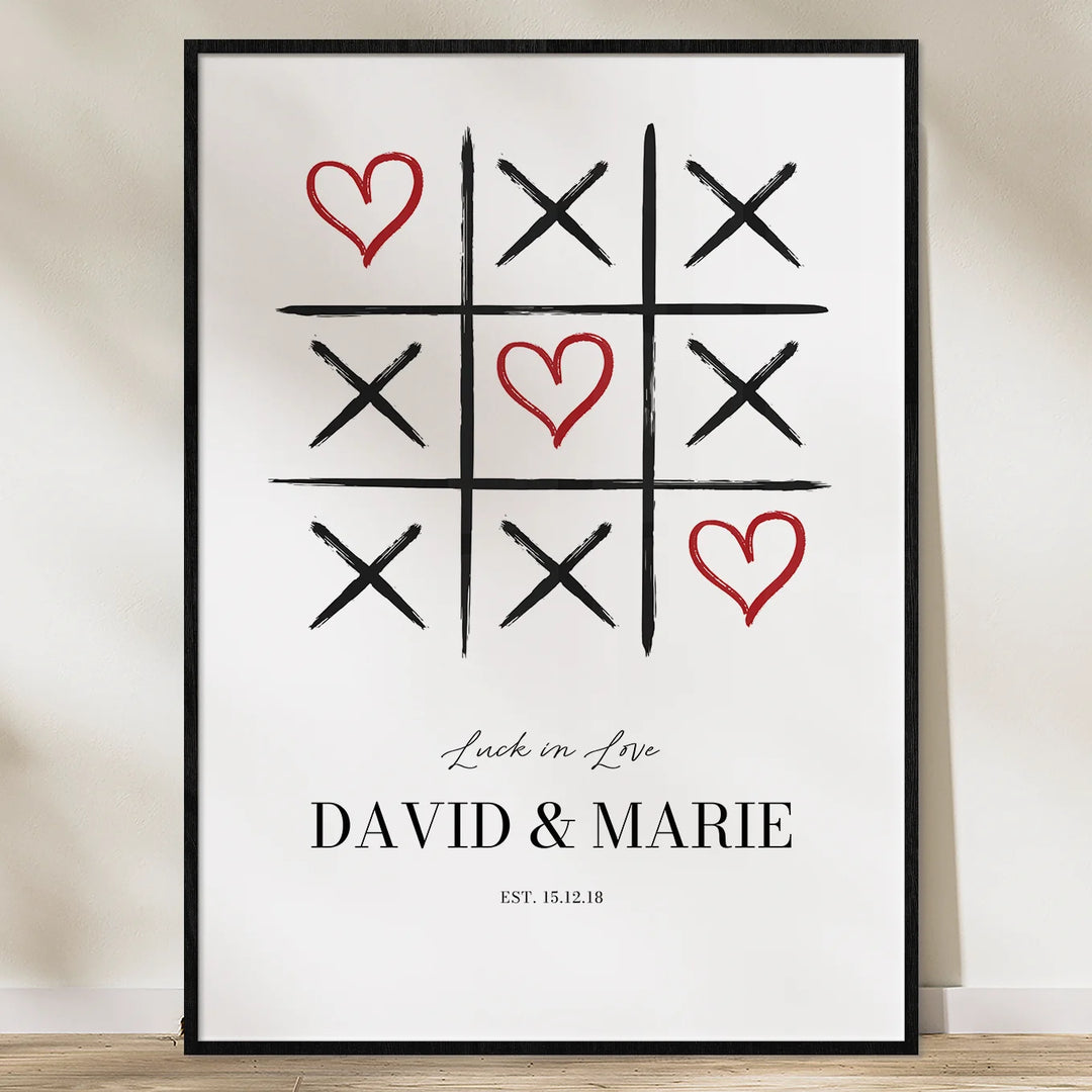 Personalisiertes Poster "Luck in Love" - famwalls