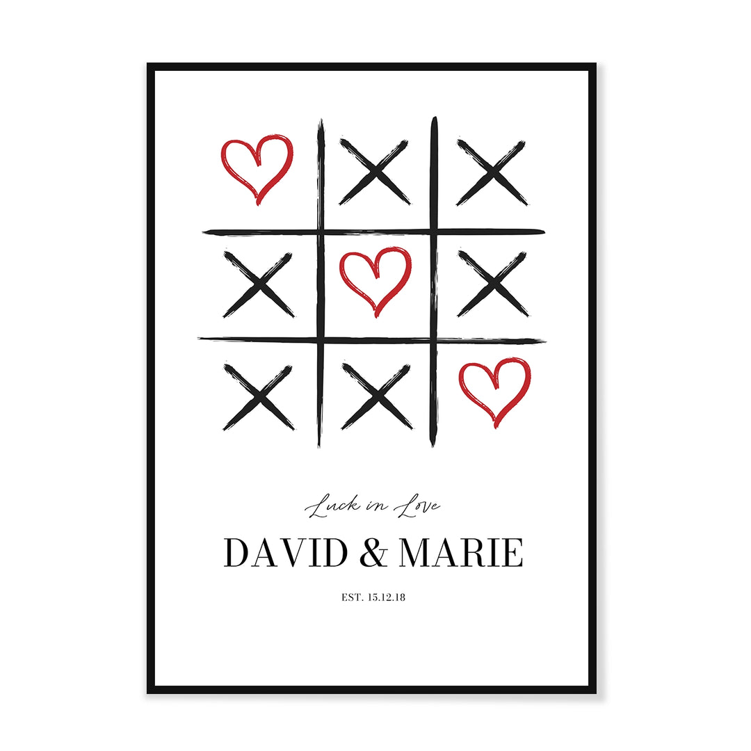 Personalisiertes Poster "Luck in Love" - famwalls