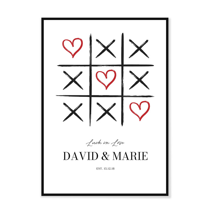 Personalisiertes Poster "Luck in Love" - famwalls