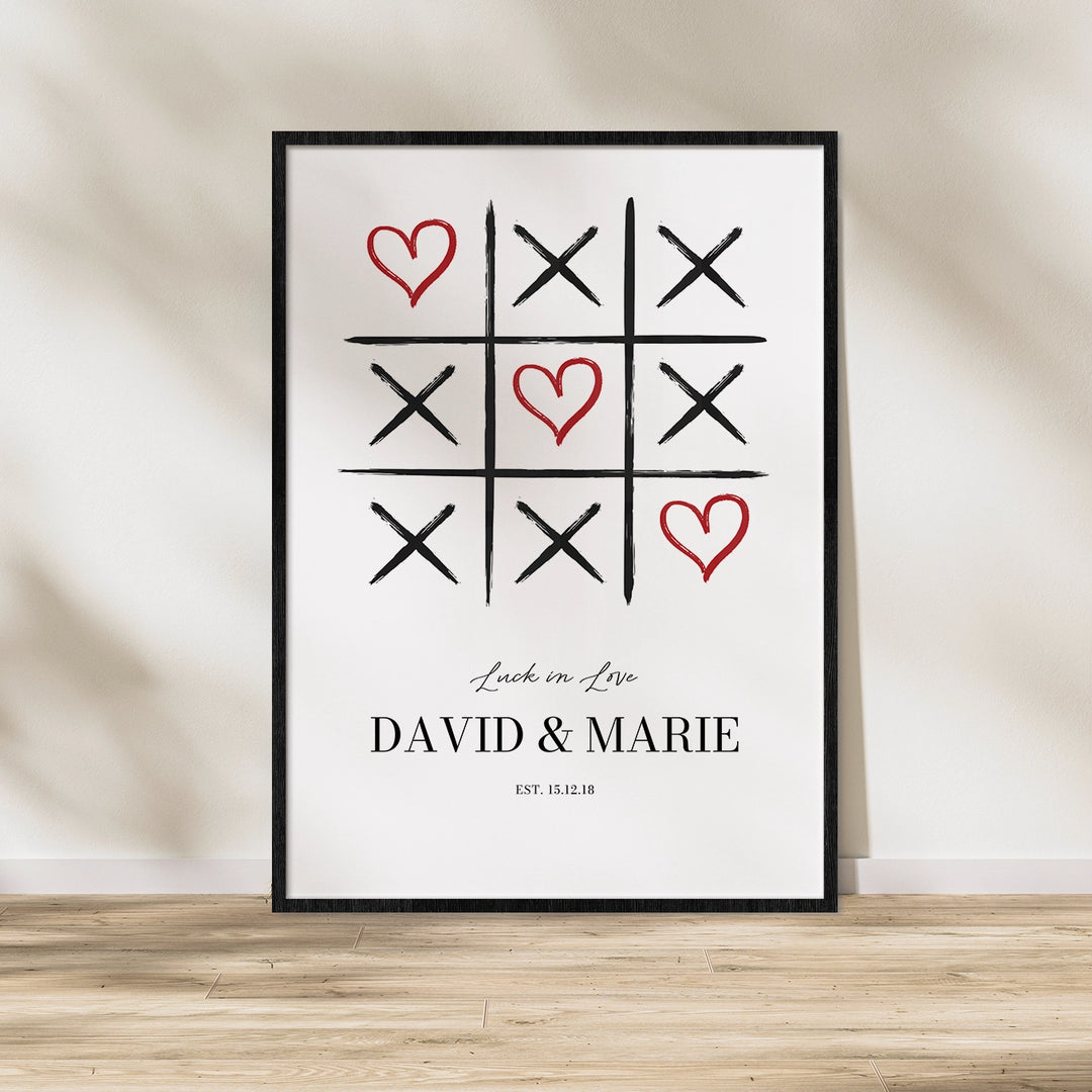 Personalisiertes Poster "Luck in Love" - famwalls