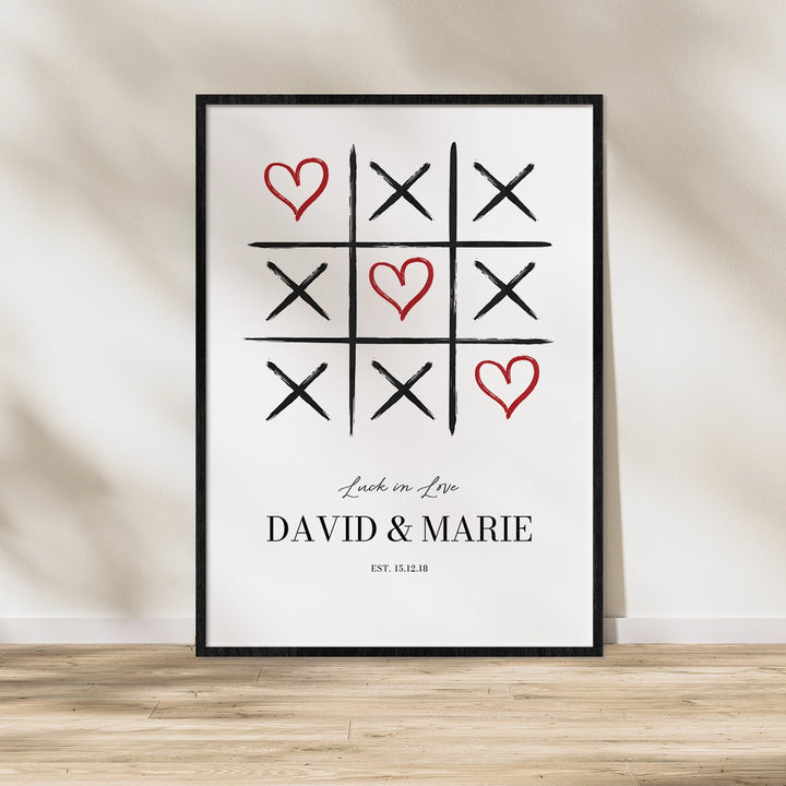 Personalisiertes Poster "Luck in Love" - famwalls
