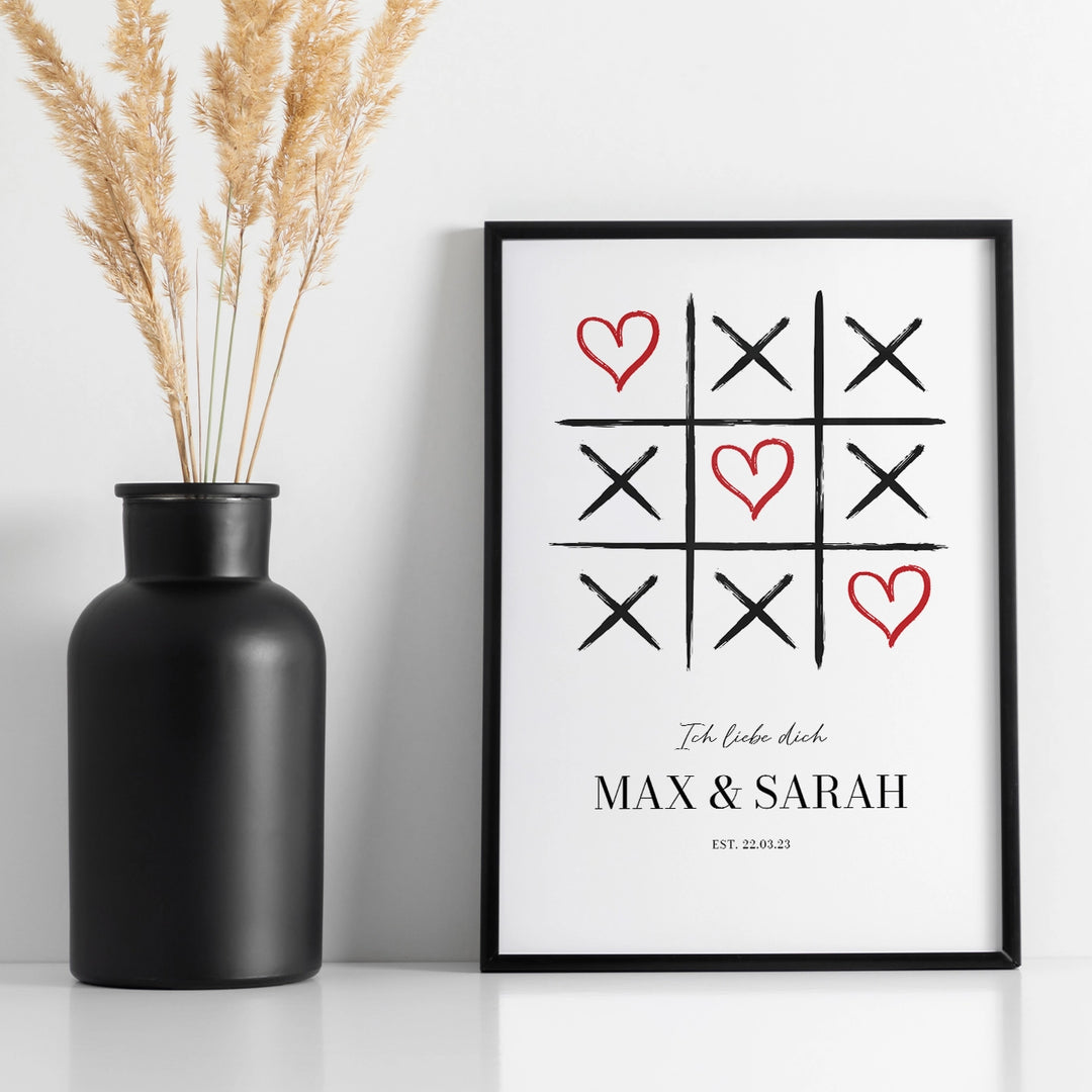 Personalisiertes Poster "Luck in Love" - famwalls