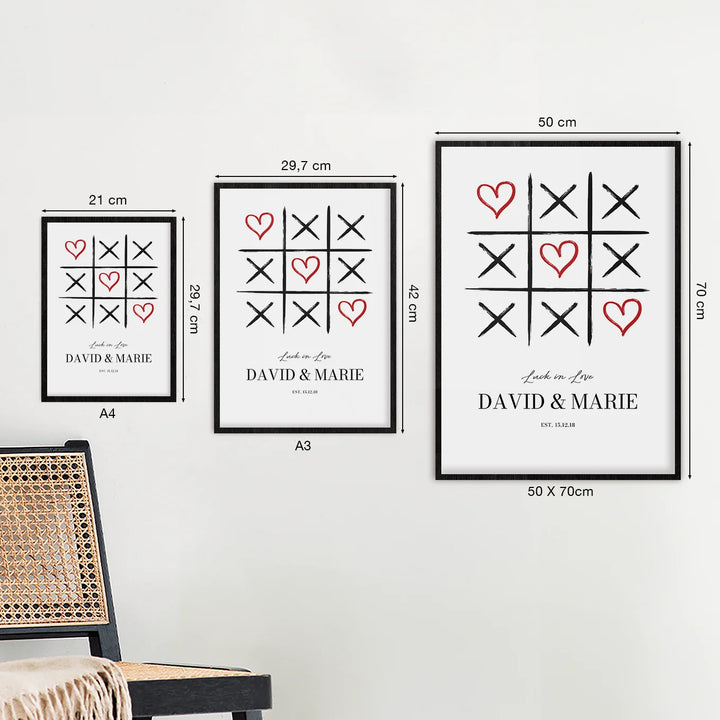 Personalisiertes Poster "Luck in Love" - famwalls