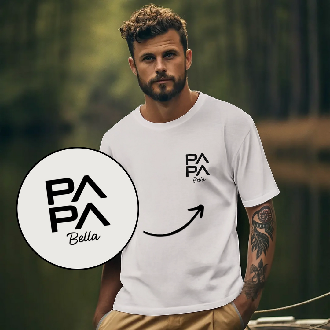 Personalisiertes Papa T-Shirt "Modern"