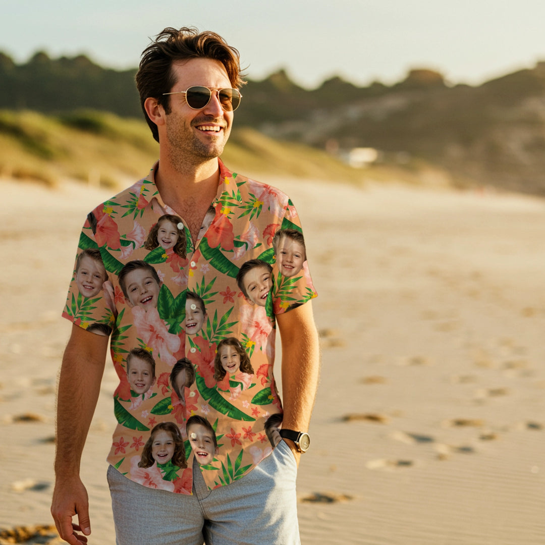 Personalisiertes Hawaii Hemd "Für Papa" mit Fotos