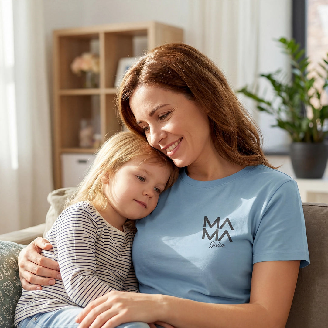Personalisiertes Mama T-Shirt "Modern"