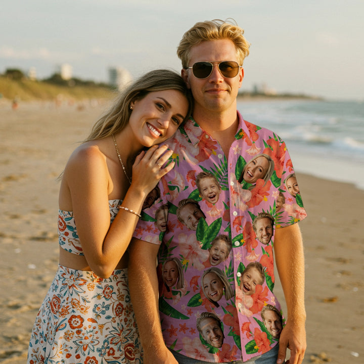 Personalisiertes Hawaii Hemd "Für Papa" mit Fotos