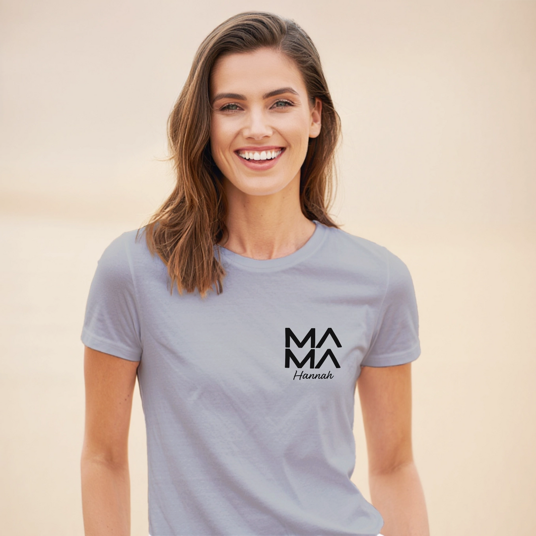 Personalisiertes Mama T-Shirt "Modern"