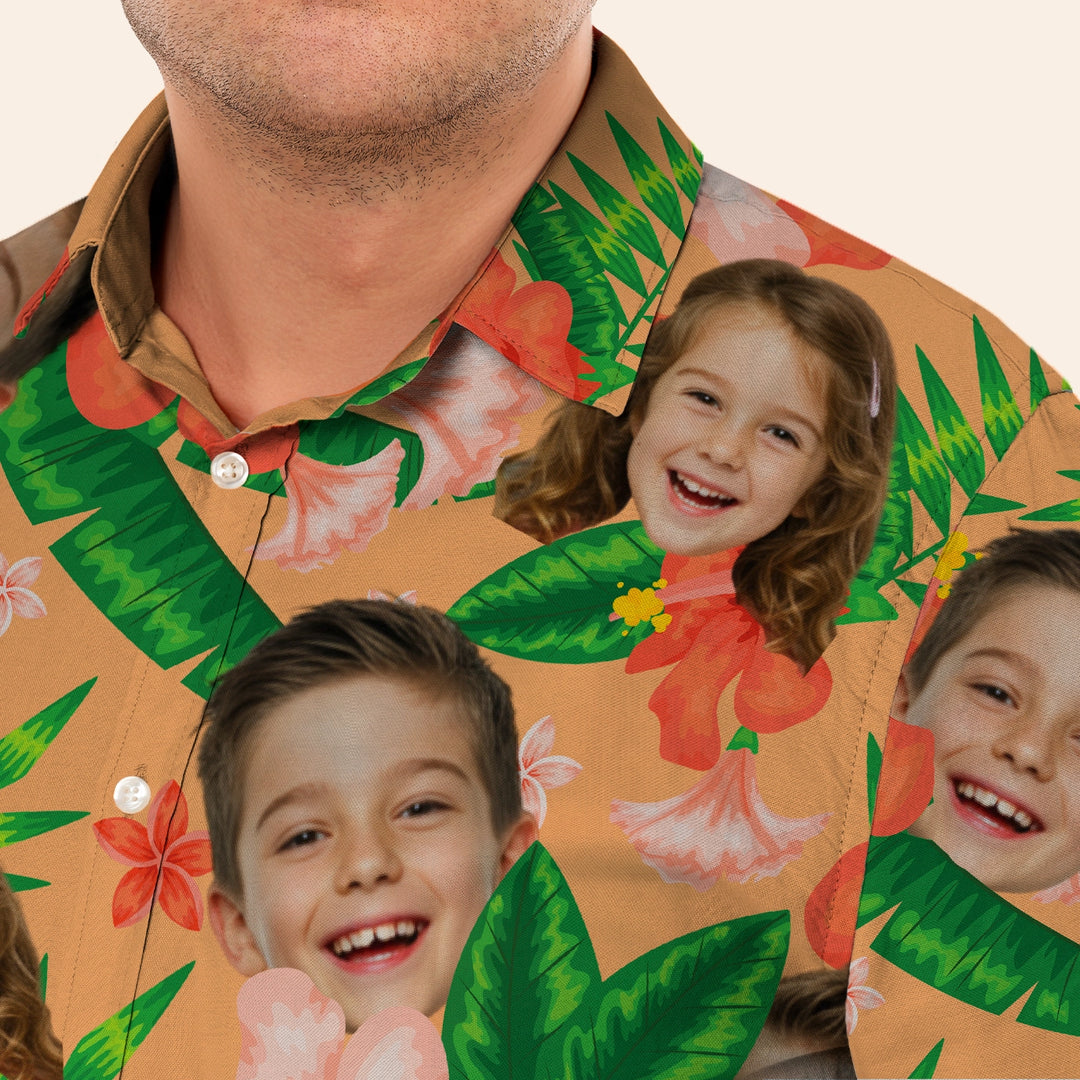 Personalisiertes Hawaii Hemd "Für Papa" mit Fotos