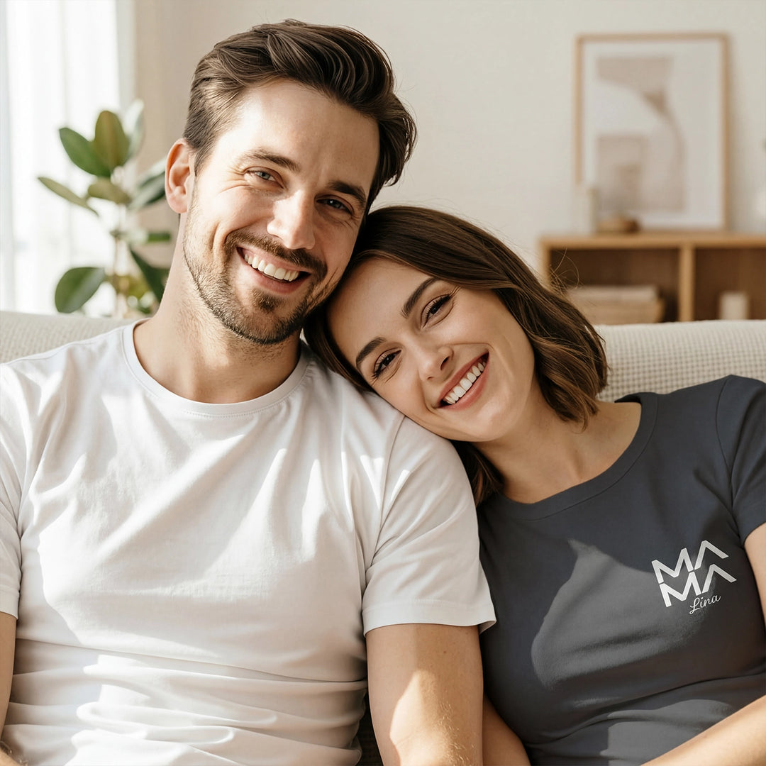 Personalisiertes Mama T-Shirt "Modern"