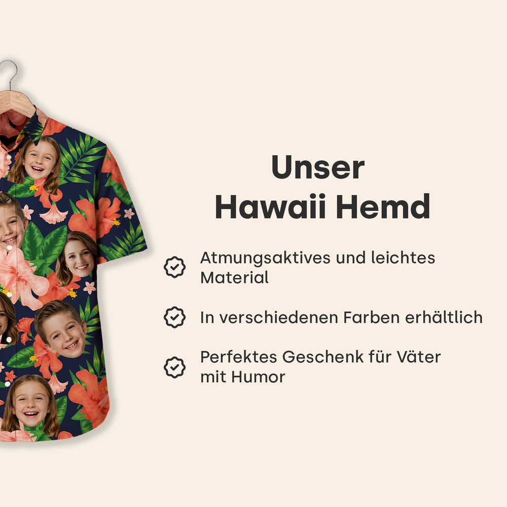 Personalisiertes Hawaii Hemd "Für Papa" mit Fotos