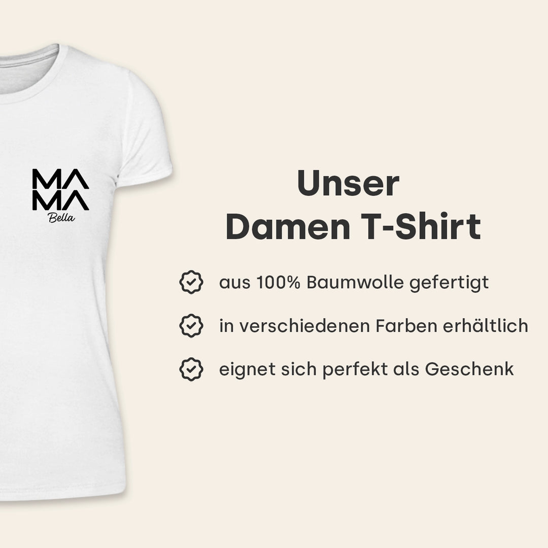 Personalisiertes Mama T-Shirt "Modern"