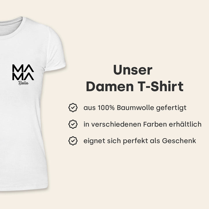 Personalisiertes Mama T-Shirt "Modern"