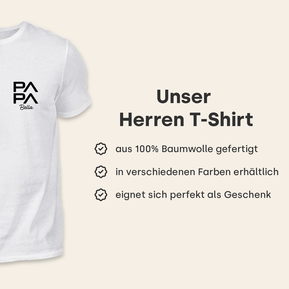 Personalisiertes Papa T-Shirt "Modern"