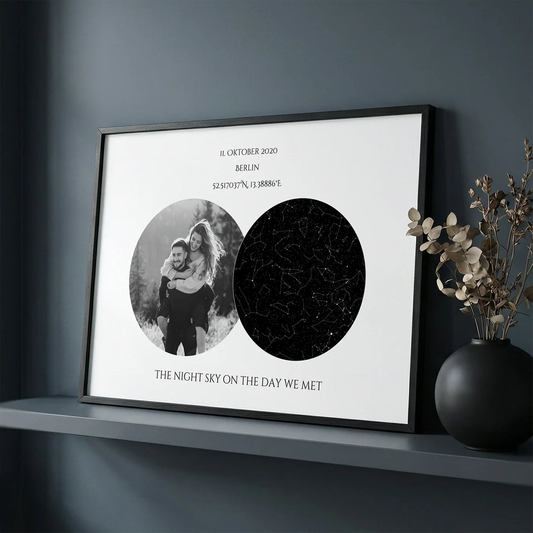 Personalisiertes Poster "Sternenhimmel" mit Foto
