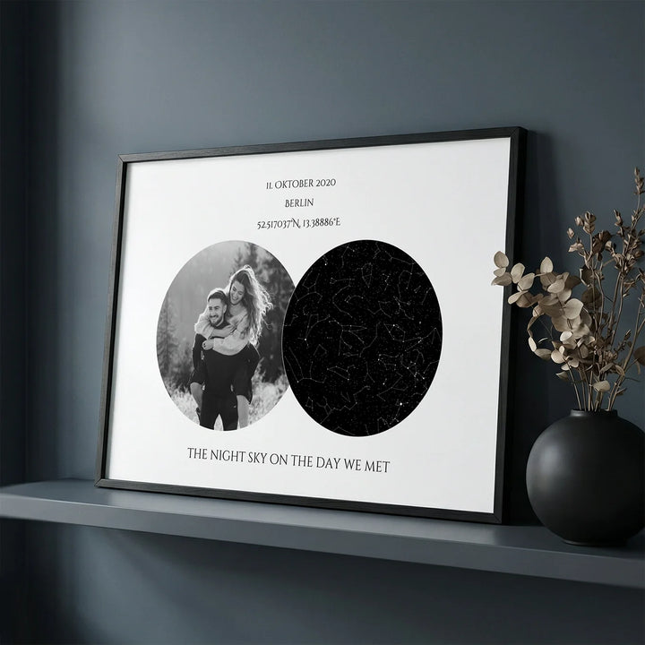 Personalisiertes Poster "Sternenhimmel" mit Foto
