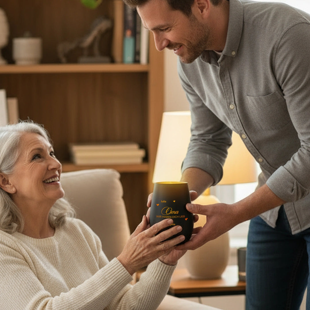 Personalisiertes Windlicht "Oma"