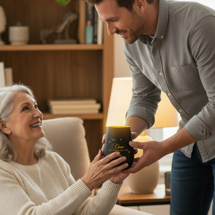Personalisiertes Windlicht "Oma"