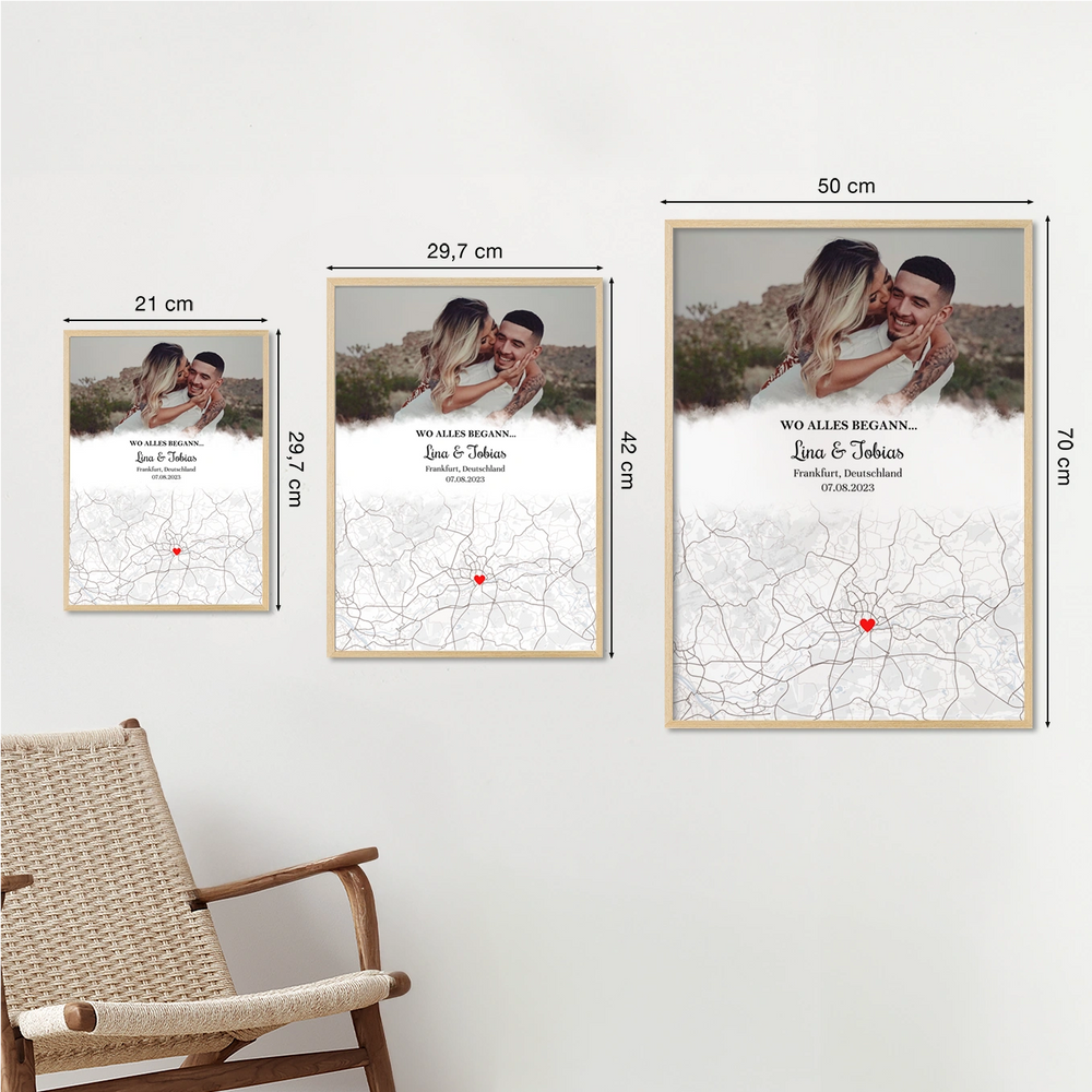 Poster "Karte und Foto"