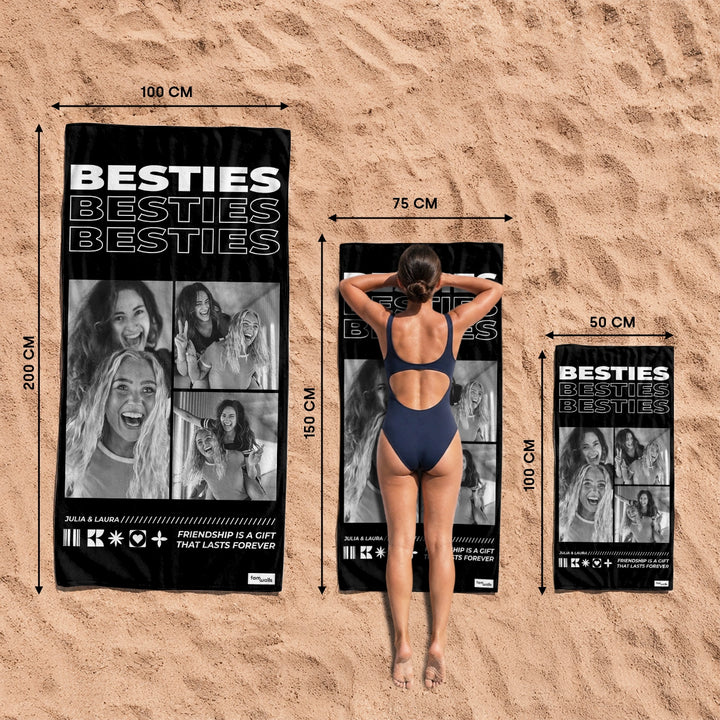 Personalisiertes Badetuch "Besties"