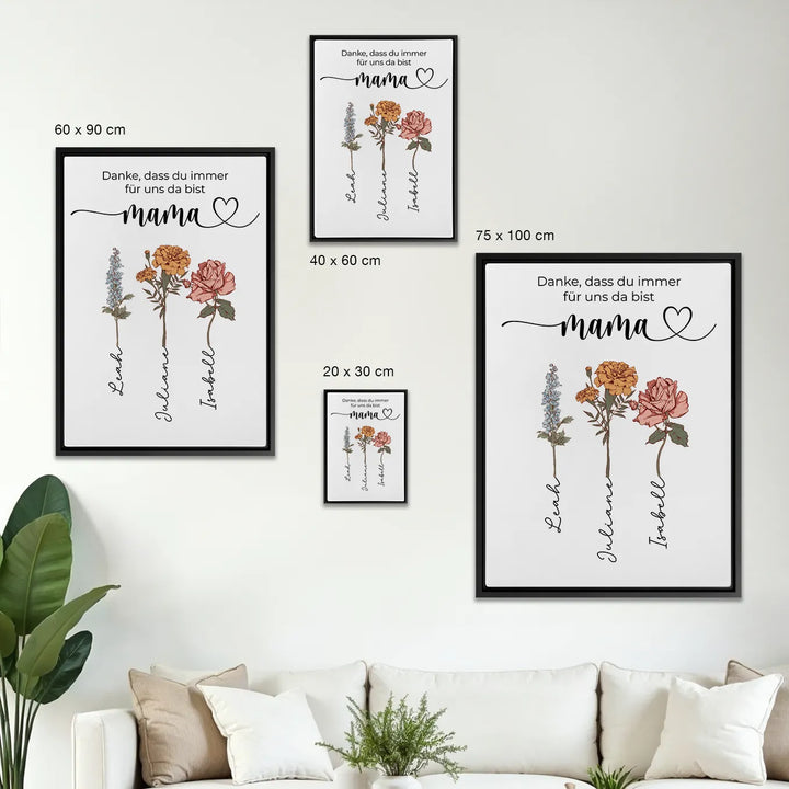 Personalisierte Leinwand "Für dich Mama"