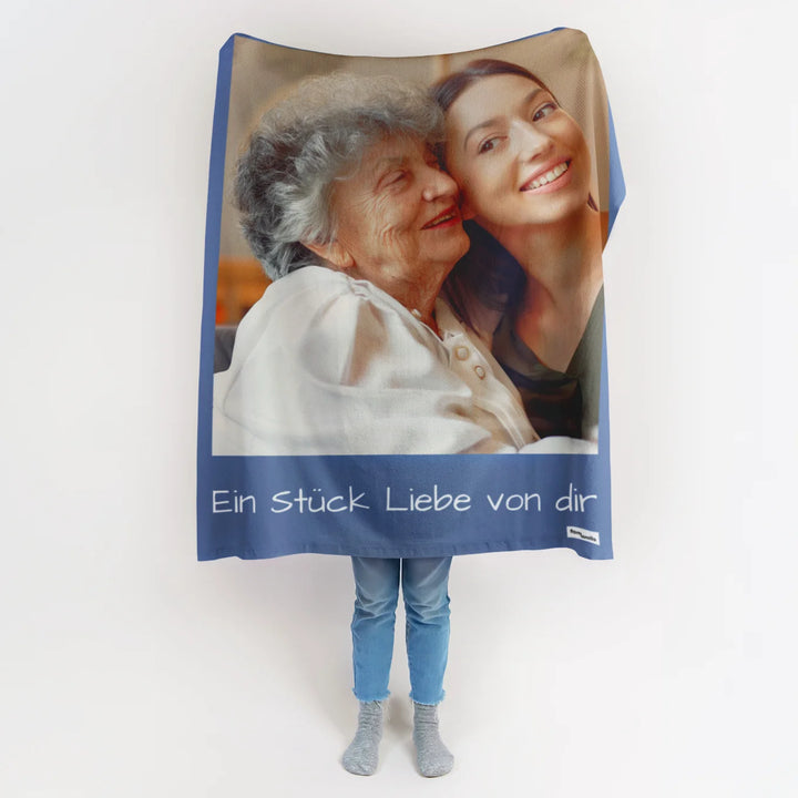 Personalisierte Decke "Foto Oma"