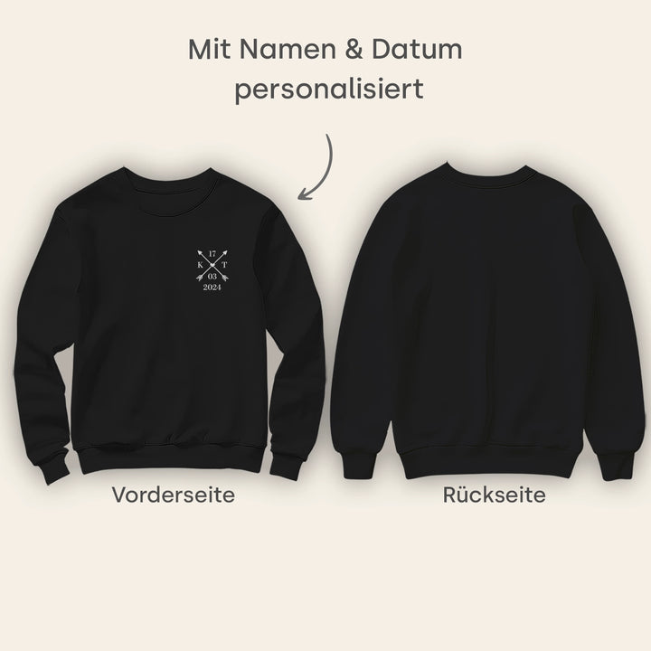 Personalisierter Sweater "Herz & Datum"