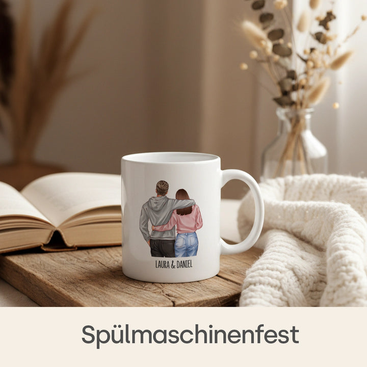 Personalisierte Tasse "Valentinstag"