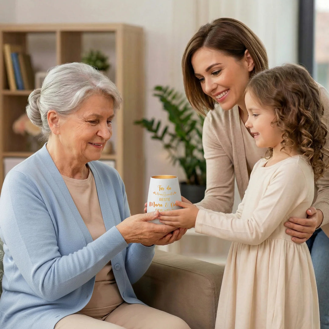 Personalisiertes Windlicht "Mama & Oma"