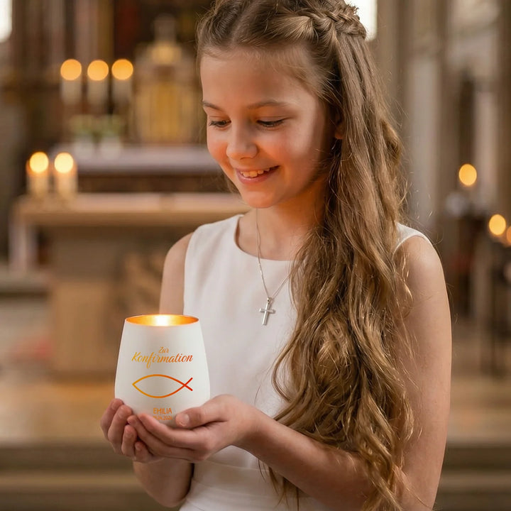 Personalisiertes Windlicht “Konfirmation”