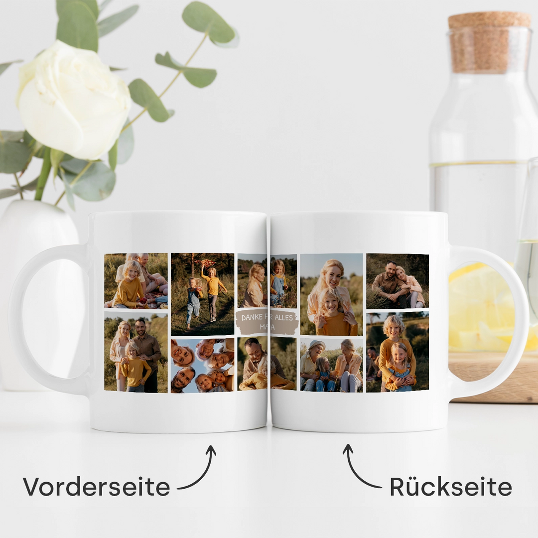 Personalisierte Tasse "Foto Collage"