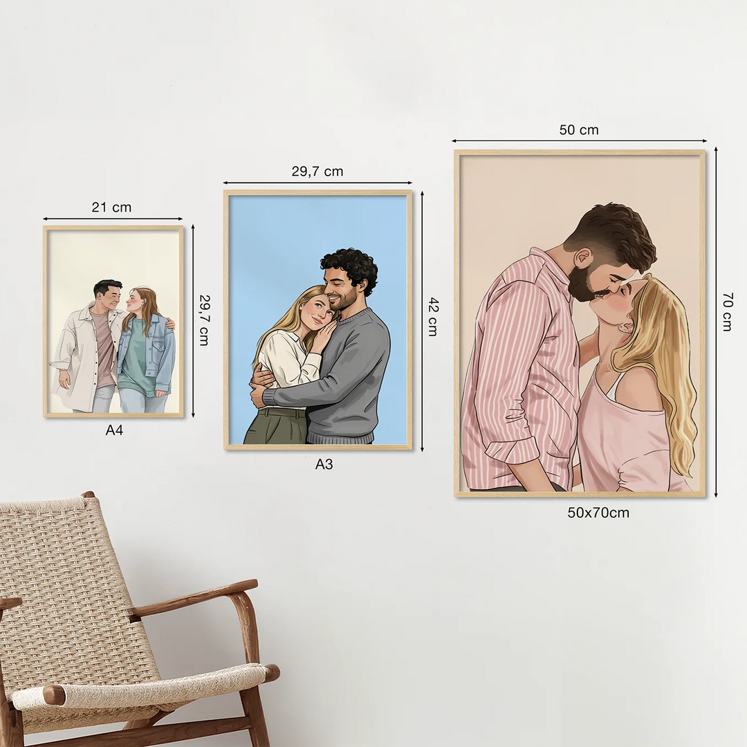 Personalisiertes Poster "Pärchen-Portrait"