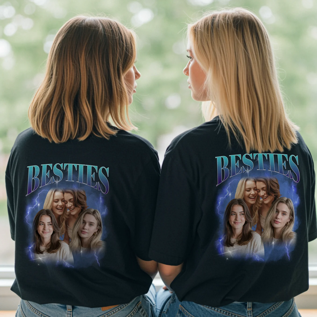 Personalisiertes T-Shirt "Vintage Bootleg" - Backprint