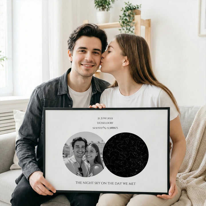 Personalisiertes Poster "Sternenhimmel" mit Foto