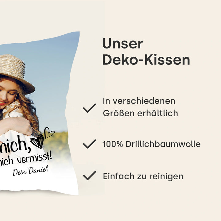 Personalisiertes Kissen "Drück mich"