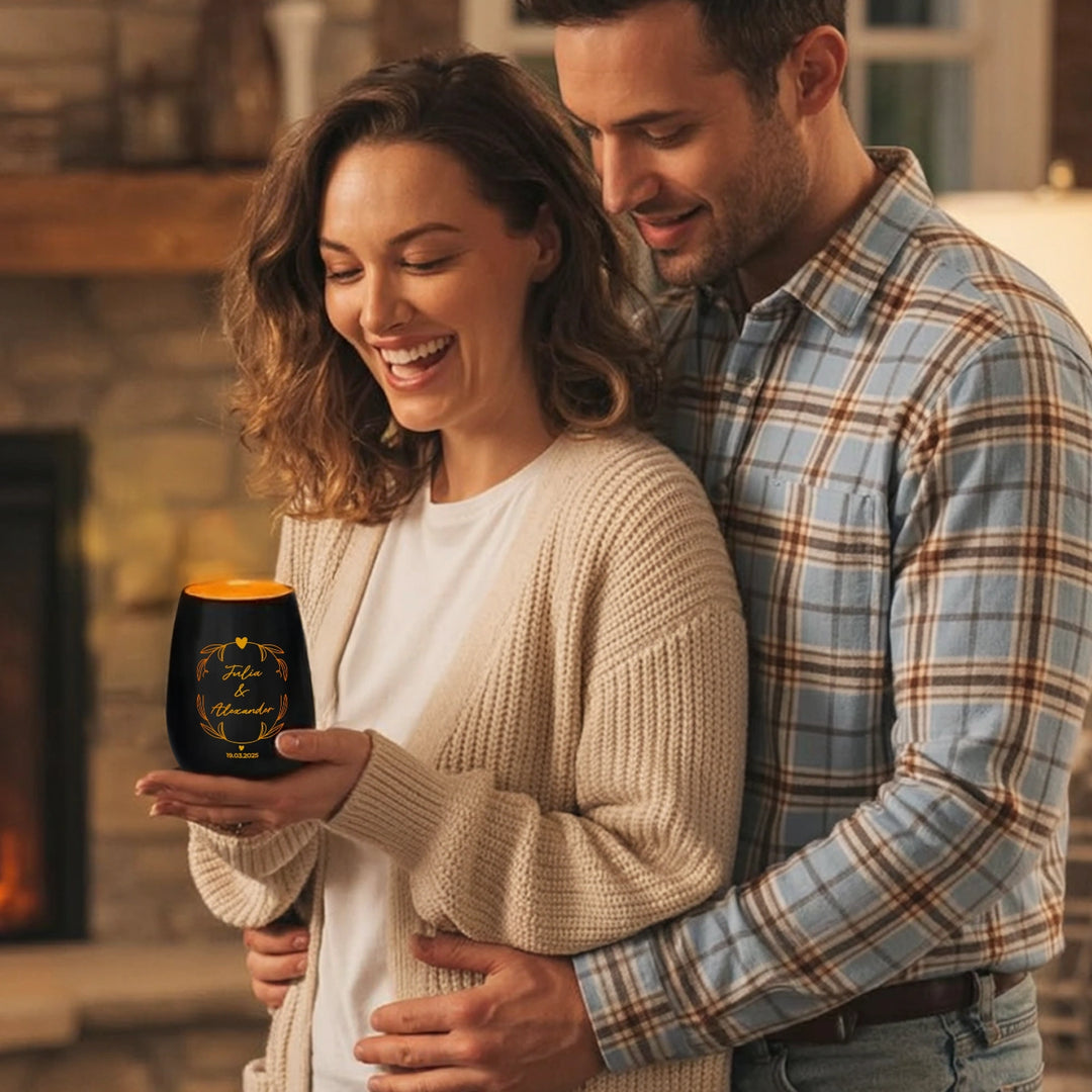 Personalisiertes Windlicht "Namen & Datum"