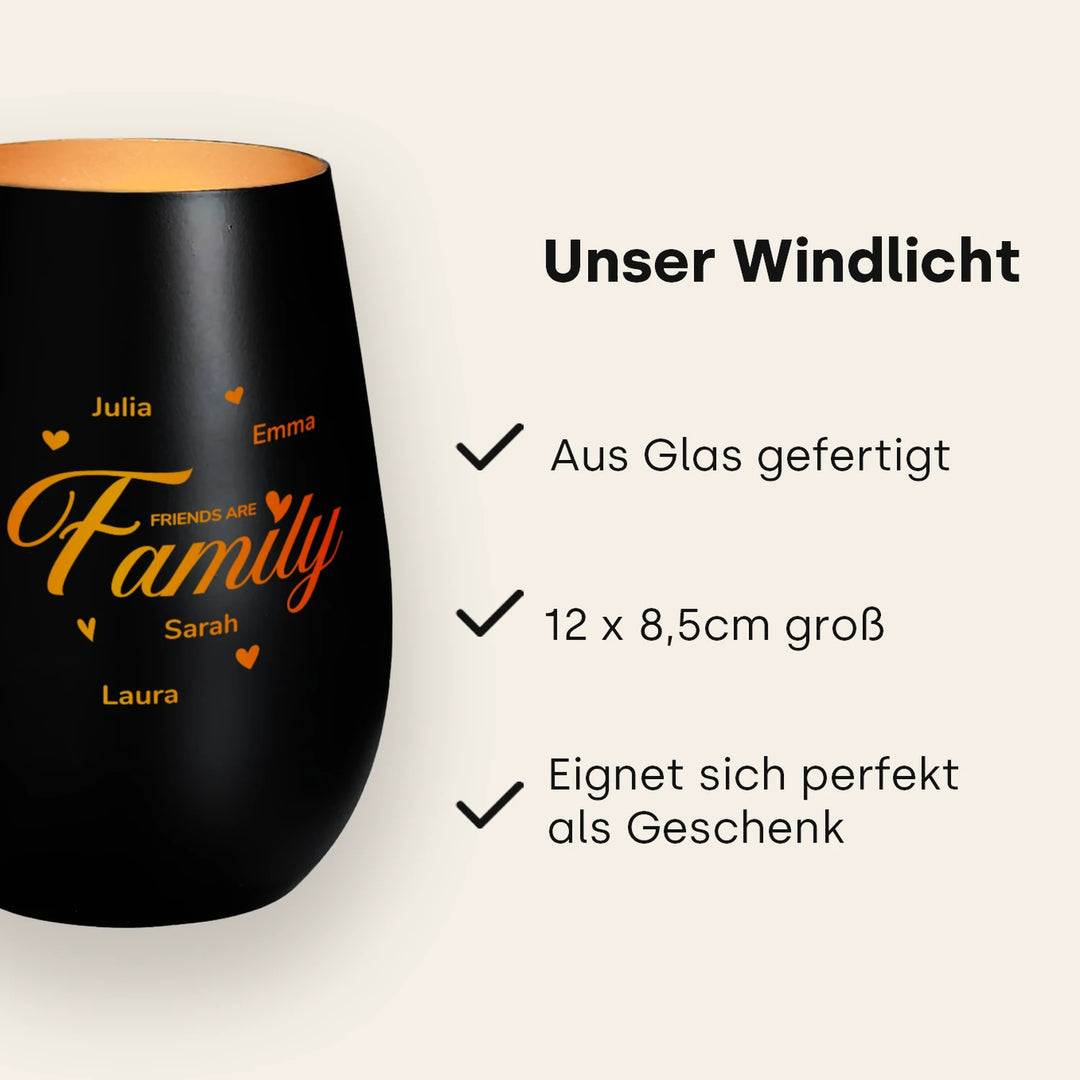 Infografik zum Windlicht: aus Glas gefertigt, 12 x 8,5 cm groß, perfekt als Geschenk