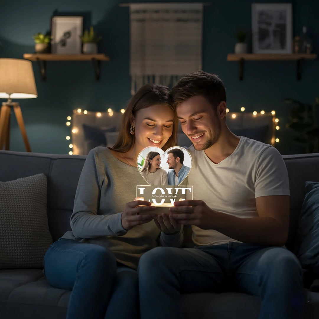 Personalisiertes Acryl-Licht "Liebe" | Nachtlicht, Dekolicht, Glowlight