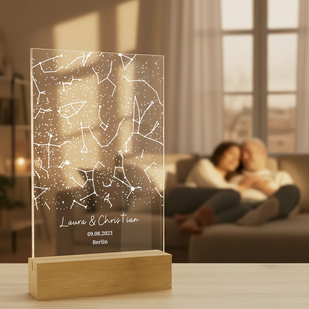Personalisierte Acryltafel - "Sternenhimmel"