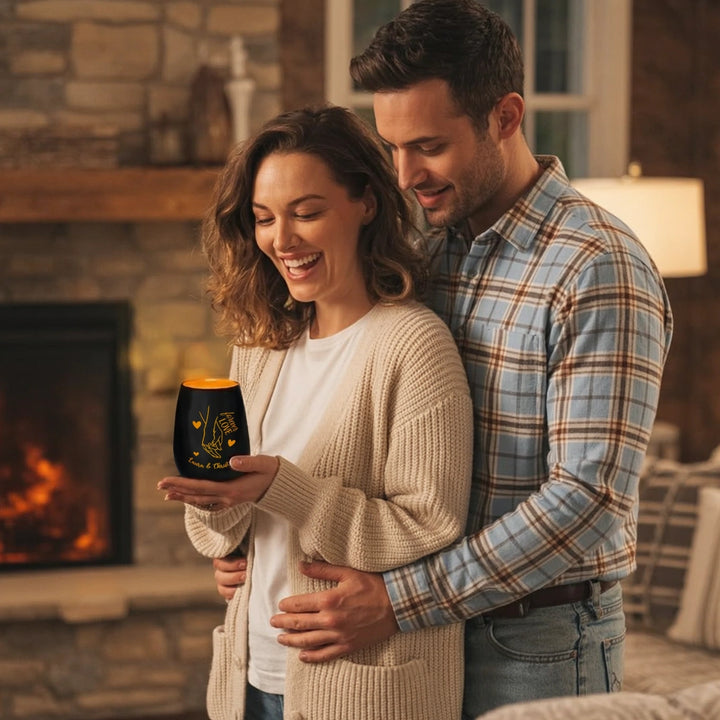 Personalisiertes Windlicht Forever Love