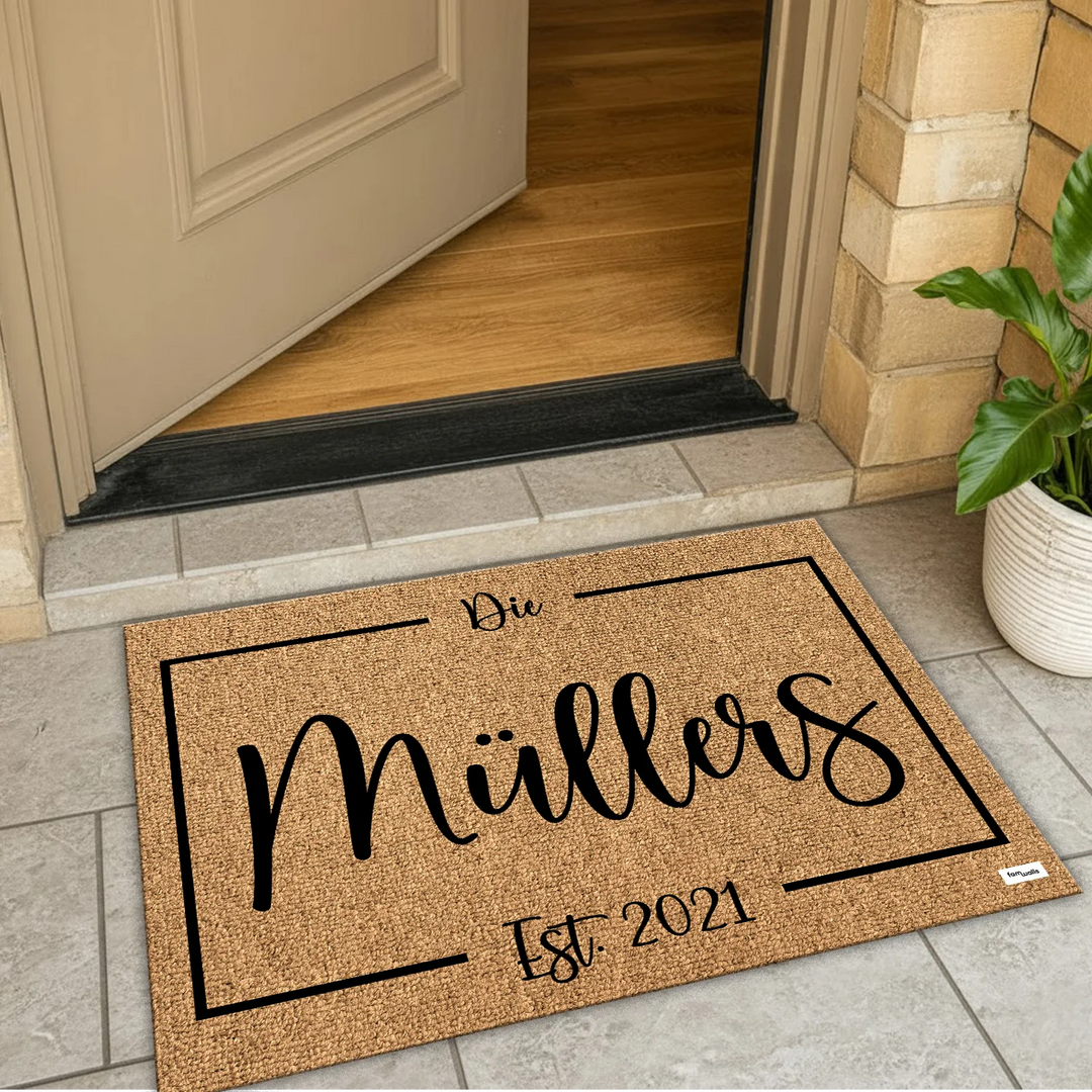Personalisierte Fußmatte “Familienname”