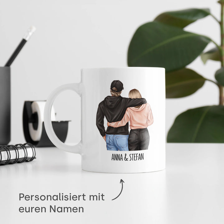 Personalisierte Tasse "Valentinstag"