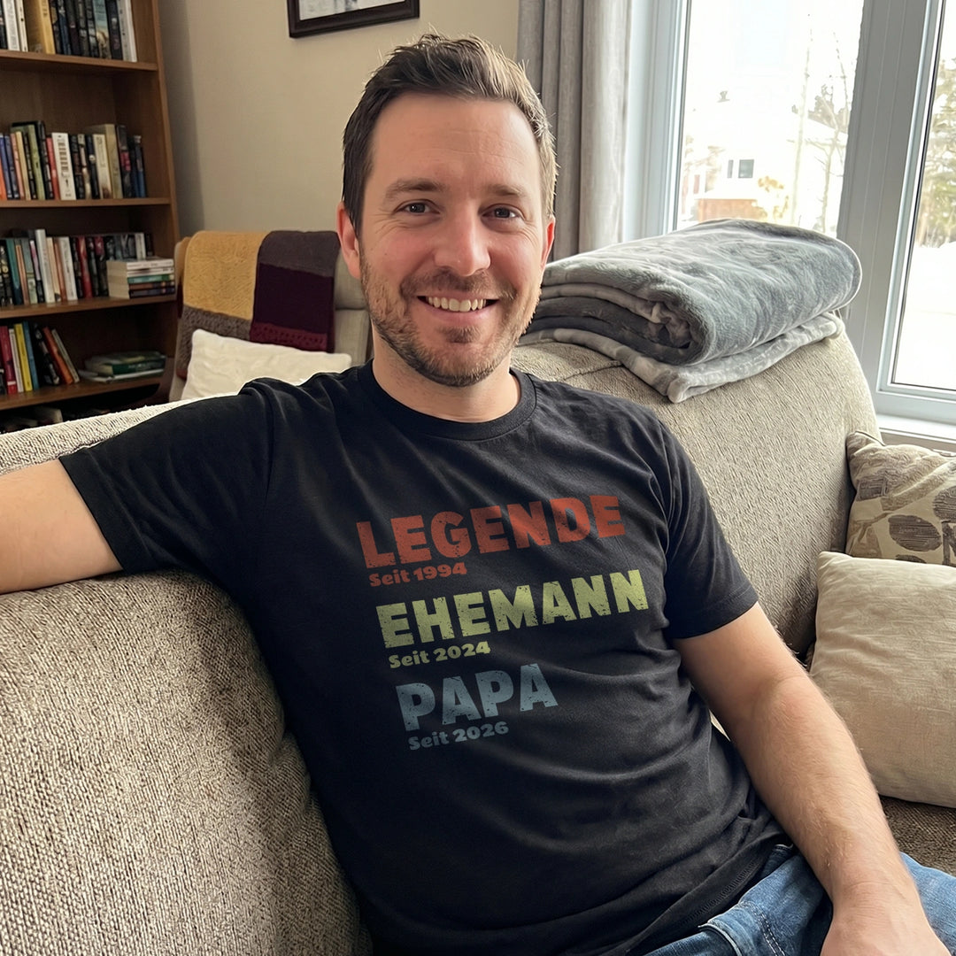 Personalisiertes T-Shirt “Legende, Ehemann, Papa”