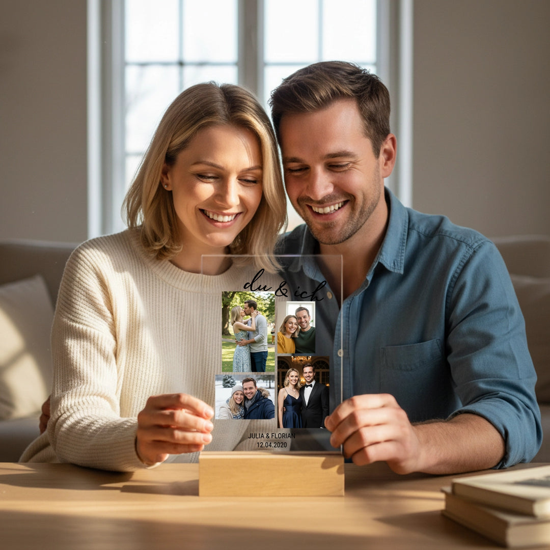 Personalisiertes Acryl-Glas "Du und ich"