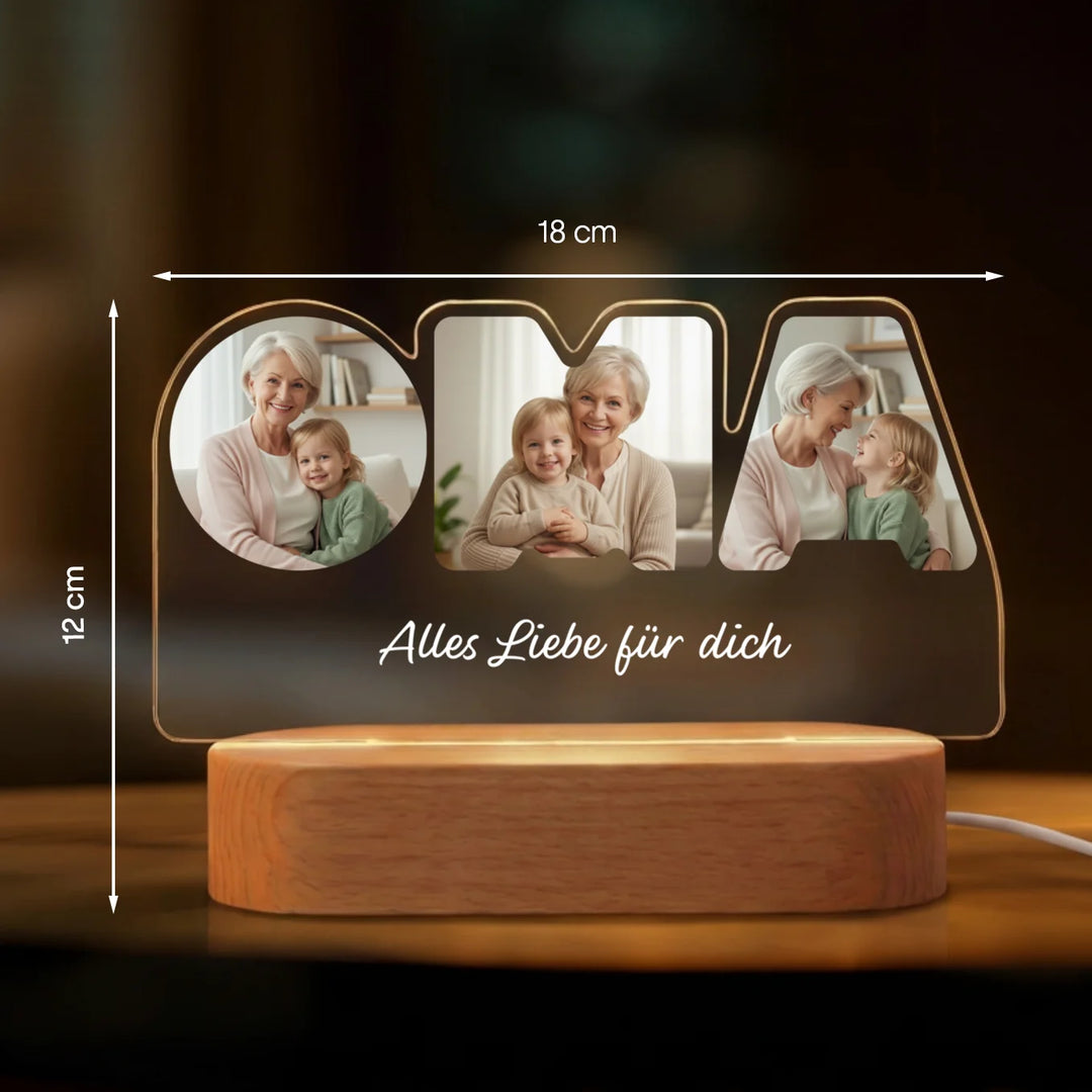 Personalisiertes Acryl-Licht "OMA"