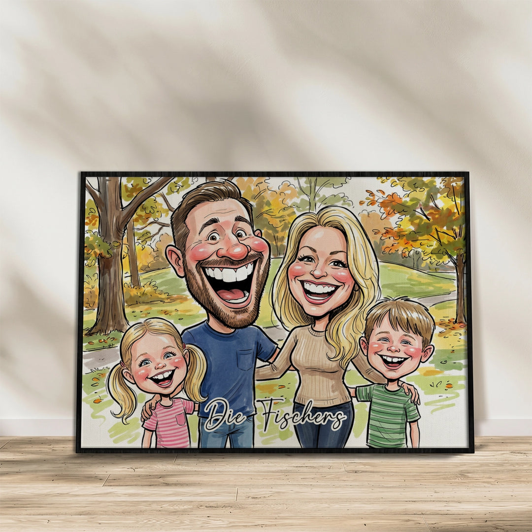Personalisiertes Poster "Sketch Familie"