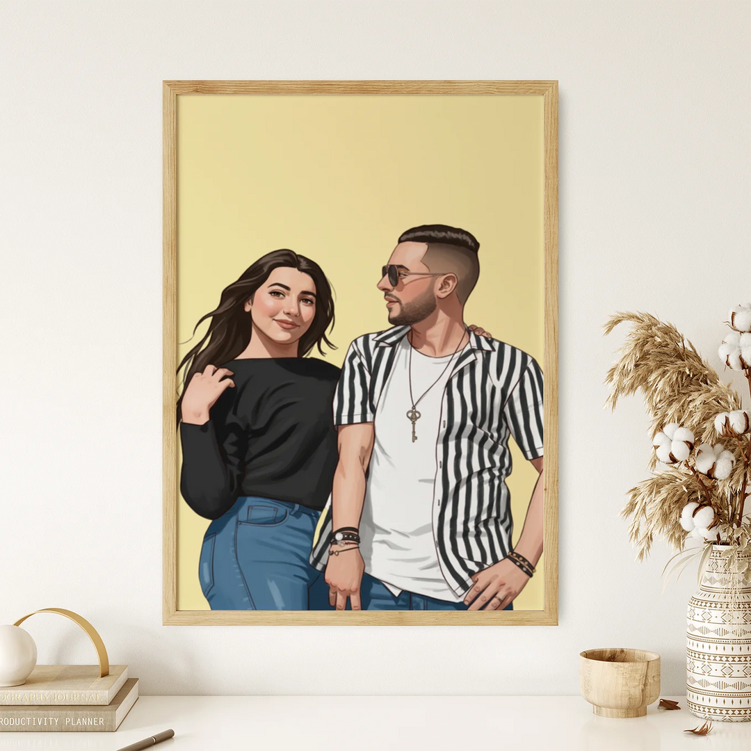 Personalisiertes Poster "Pärchen-Portrait"