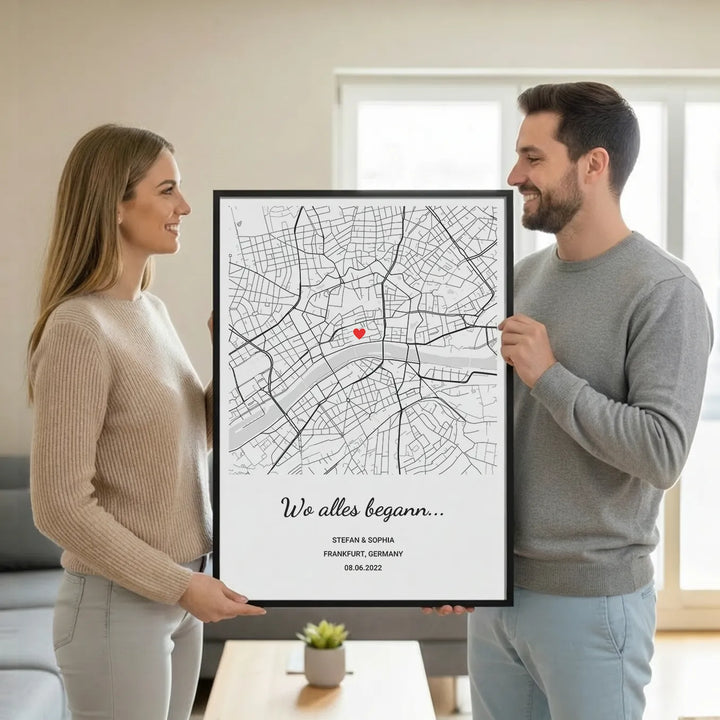 Personalisiertes Poster "Wo alles begann"