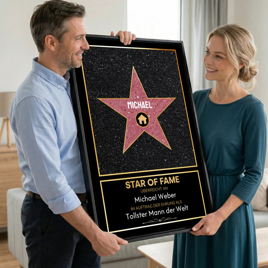 Personalisierte Leinwand "Star of Fame"