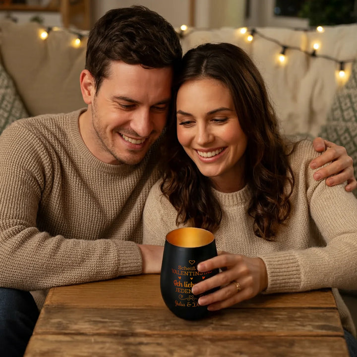 Personalisiertes Windlicht "Valentinstag"